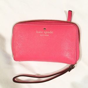 Auth. Kate Spade Pink Wristlet